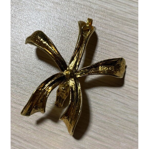 RISIS Gold Plated Orchid Brooch Or Pendant - Picture 11 of 11